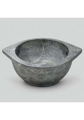 KIRUBA KITCHEN ESSENTIALS Natural Stone Kalchatti Cooking Pot | 1.5 L | 1.6 Qt