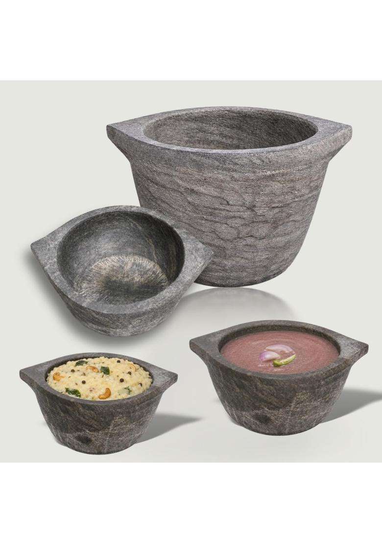 KIRUBA KITCHEN ESSENTIALS Hand Made Kalchatti | 1.5 L | 1.6 Qt - Indya