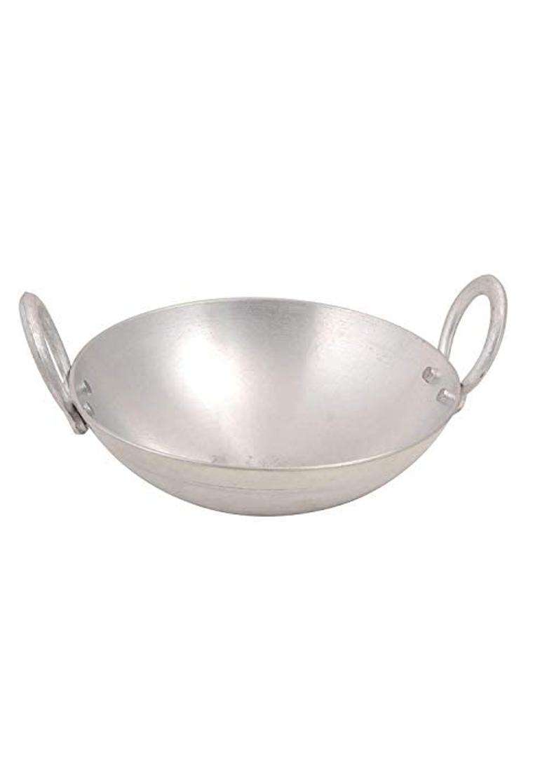 Tannu Craft Aluminium Kadhai Wok Premium Range of Aluminum Kadhai Deep Kadai | Non-Stick - Indya