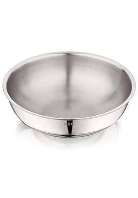 Allo Triply Stainless Steel Tasla Deep Pan | 1.5 L | 1.6 Qt | 20 cm | 7.9 Inch | Induction Compatible | Heavy Bottom | Non-Stick