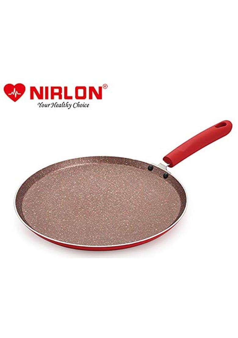 NIRLON Red Stone 2-Piece Aluminium Non Stick Dishwasher Safe Induction Cookware Set | 1.5 L | 1.6 Qt | 26 cm | 10.2 Inch - Indya