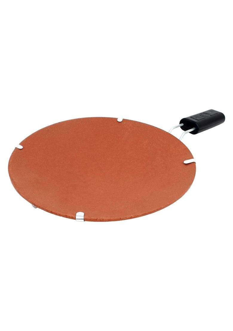 KSI Handmade Earthen Clay Frypan with Lid | 1500 ml | 50.7 fl oz - Indya