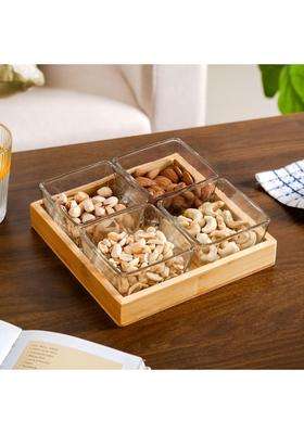 Nestasia Square Glass Bowls | 250 ml | 8.5 fl oz | 4-Piece Set
