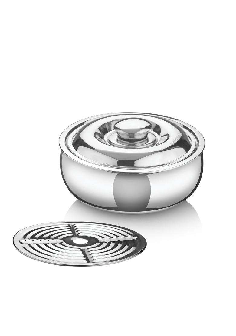 SIGNORA WARE SignoraWare Stainless Steel Roti Server Casserole with Lid | 1.5 L | 1.6 Qt - Indya