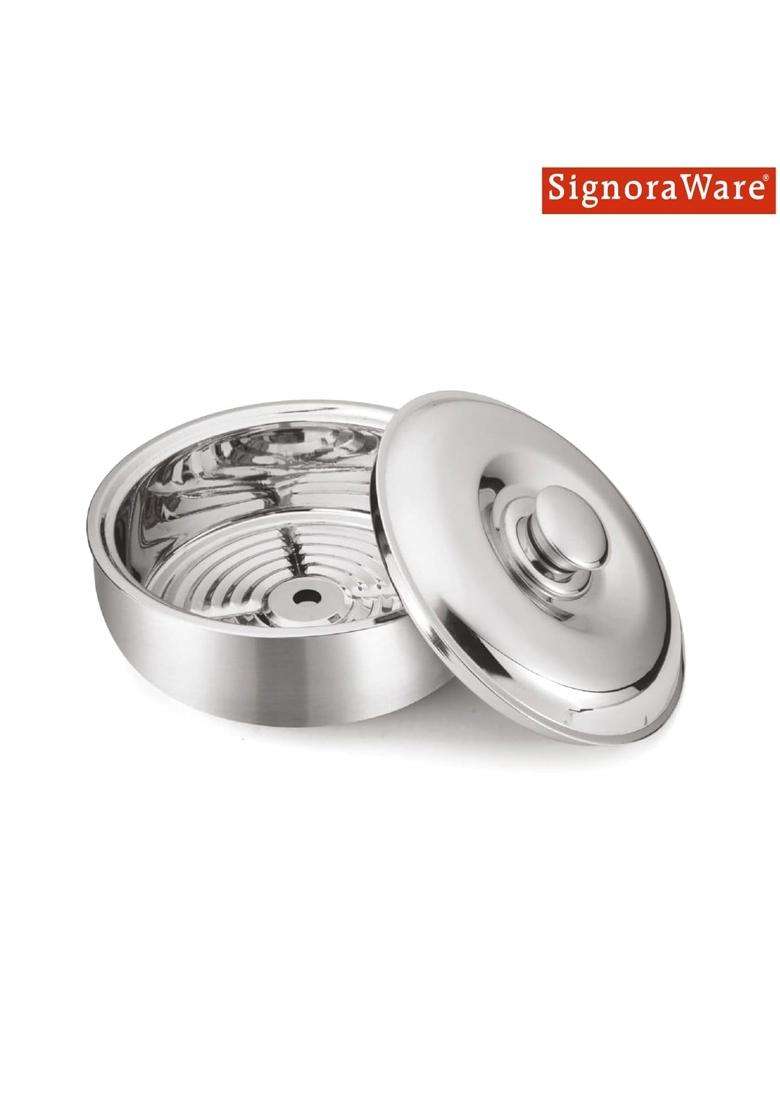 SIGNORA WARE SignoraWare Stainless Steel Roti Server Casserole with Lid | 1.5 L | 1.6 Qt - Indya