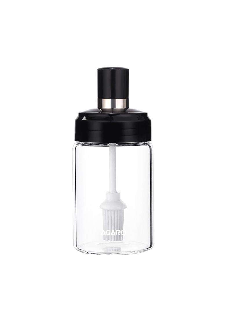 AGARO Elegant Glass Oil Bottle with Brush | 250 ml | 8.5 fl oz - Indya