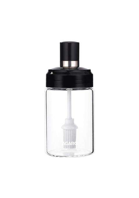 AGARO Elegant Glass Oil Bottle with Brush | 250 ml | 8.5 fl oz