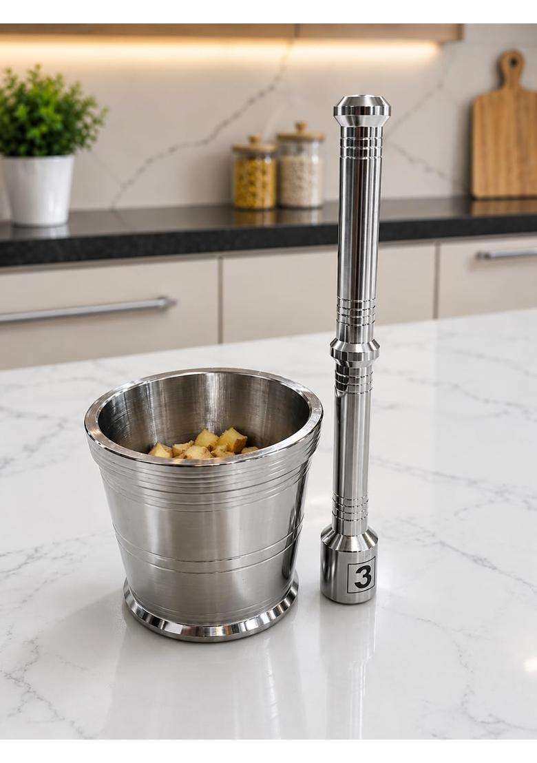 AAYU CRAFT KITCHENWARE FOR LIFE Stainless Steel Okhli Masher - Indya