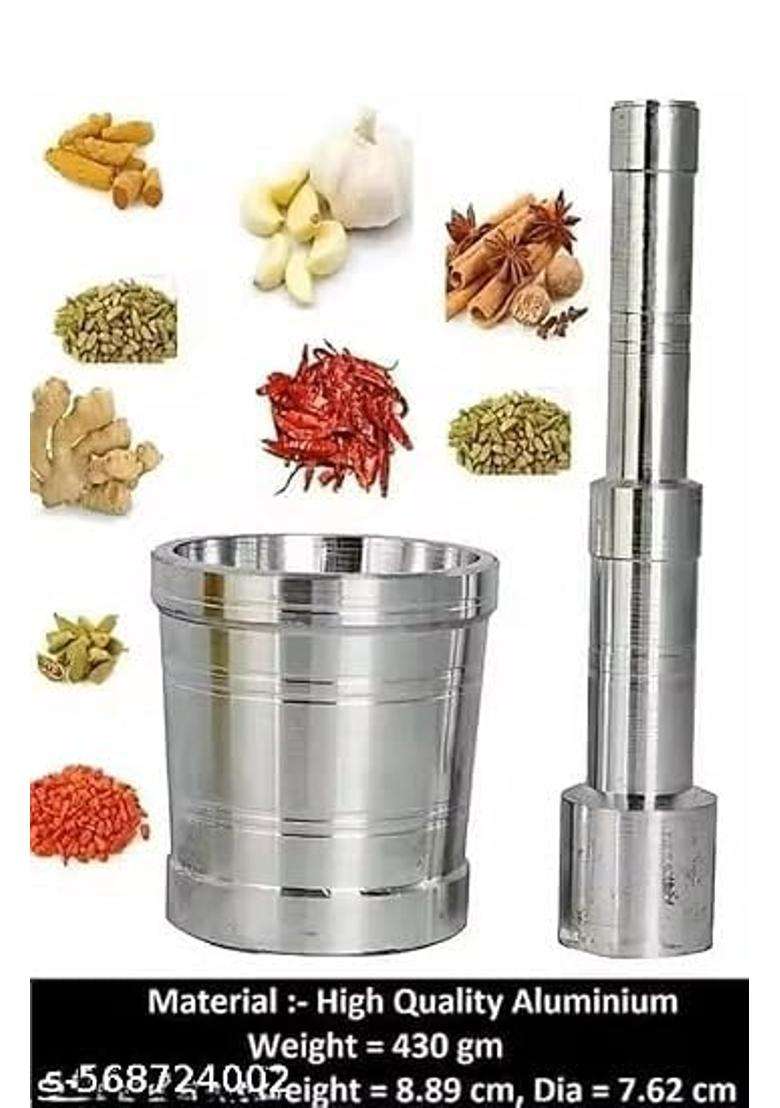 GoodZone Retail Aluminium Mortar and Pestle Set - Indya