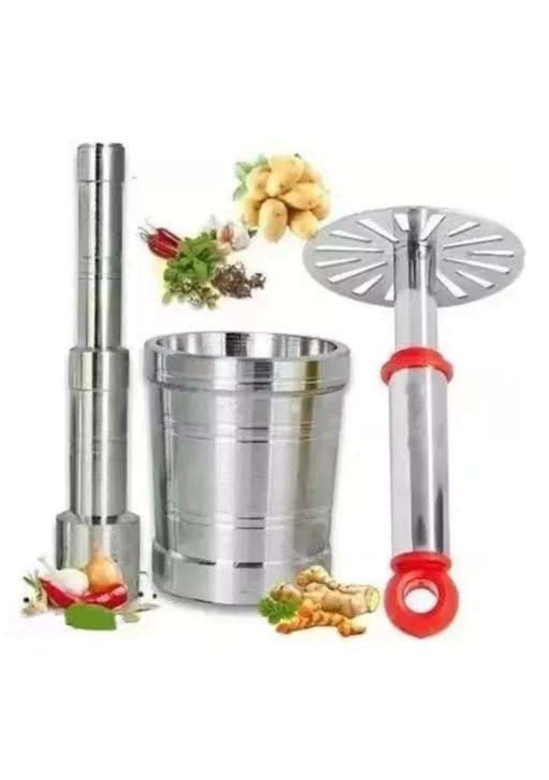 GoodZone Retail Stainless Steel Mortar Pestle - Indya