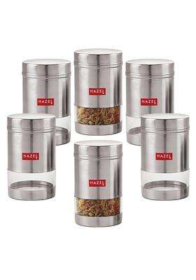 HAZEL Stainless Steel Kitchen Container | 1200 ml | 40.6 fl oz | 6-Piece Set