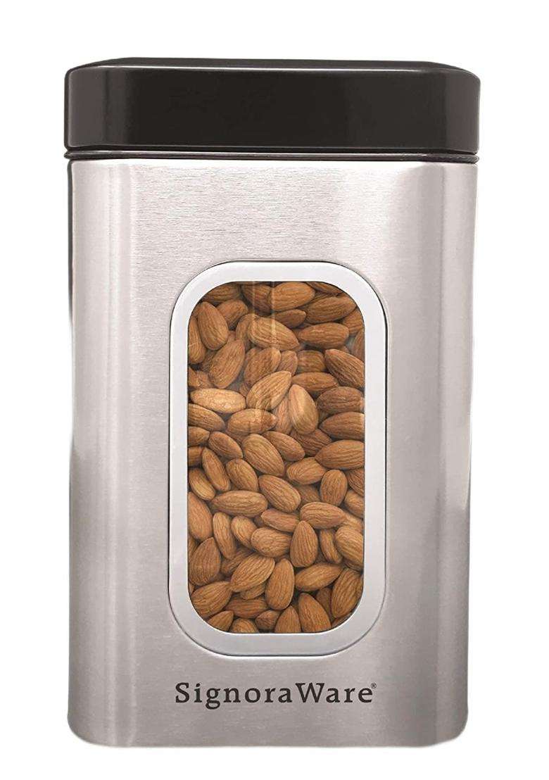 SIGNORA WARE Signoraware Modular Stainless Steel Window Square Container | 1.8 L | 1.9 Qt - Indya