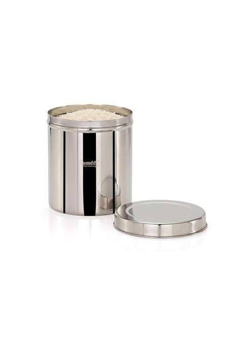 Sumeet Stainless Steel Big Dabba Canisters Vertical Storage Container for Kitchen | 3500 ml | 118.3 fl oz | 17 cm | 6.7 Inch