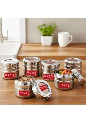 HAZEL Stainless Steel Small Container for Kitchen | 200 ml | 6.8 fl oz | 6-Piece Set