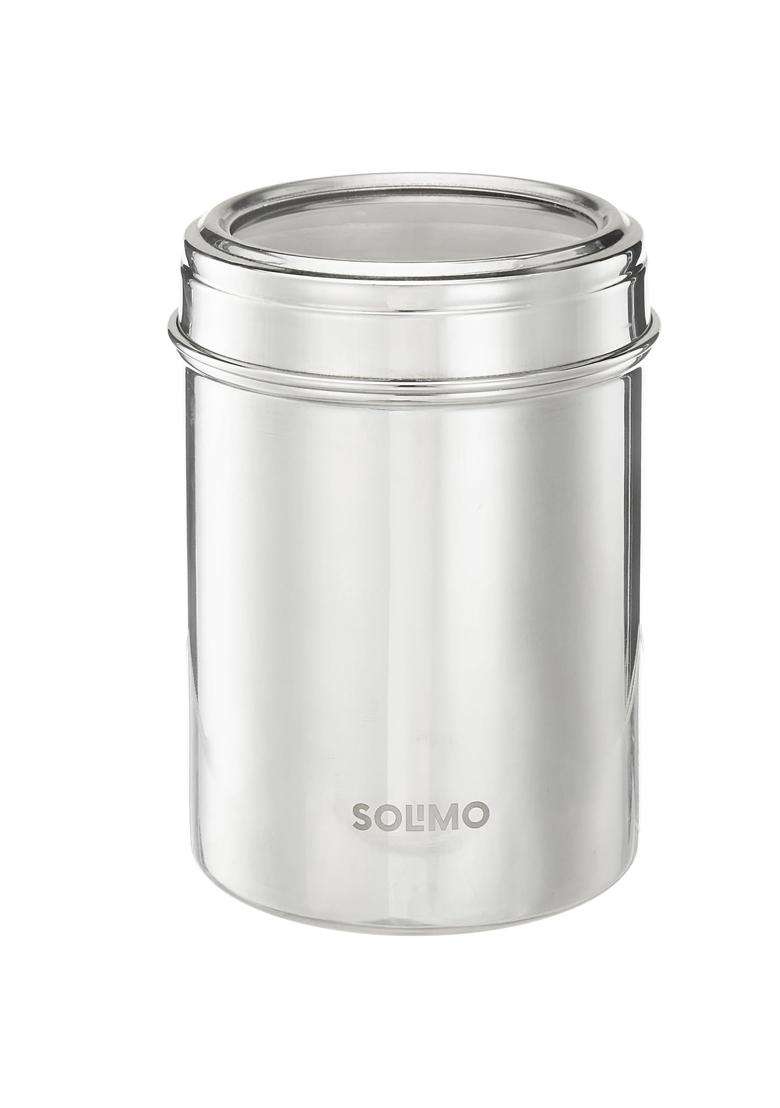 Solimo Amazon Brand Solimo Stainless Steel Canister Set | 600 ml | 20.3 fl oz | 3-Piece Set - Indya