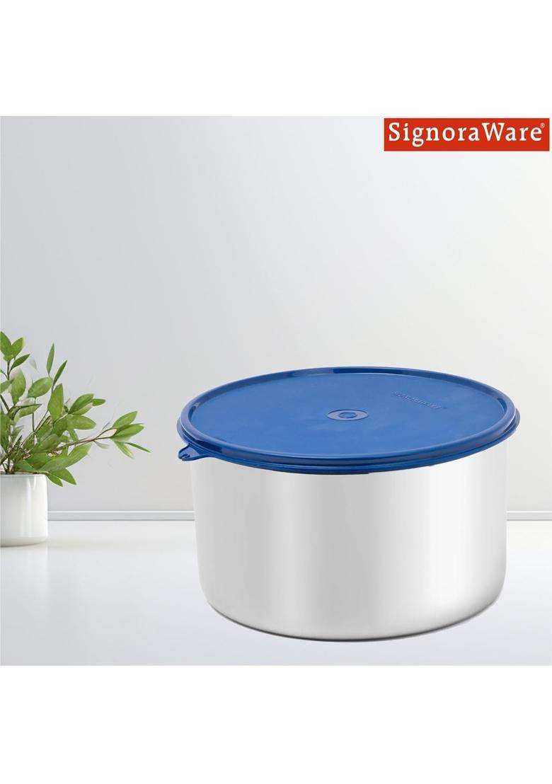 SIGNORA WARE Signoraware Storewell Stainless Steel Container | 3 L | 3.2 Qt | Leak Proof - Indya