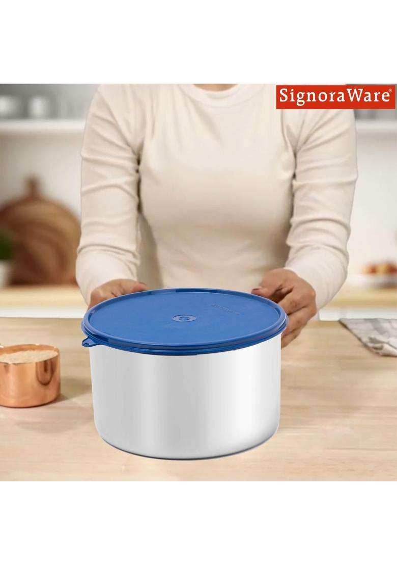 SIGNORA WARE Signoraware Storewell Stainless Steel Container | 3 L | 3.2 Qt | Leak Proof - Indya