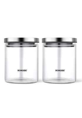 Borosil Classic Jar X | 600 ml | 20.3 fl oz | Dishwasher Safe | Microwave Safe | With Lid
