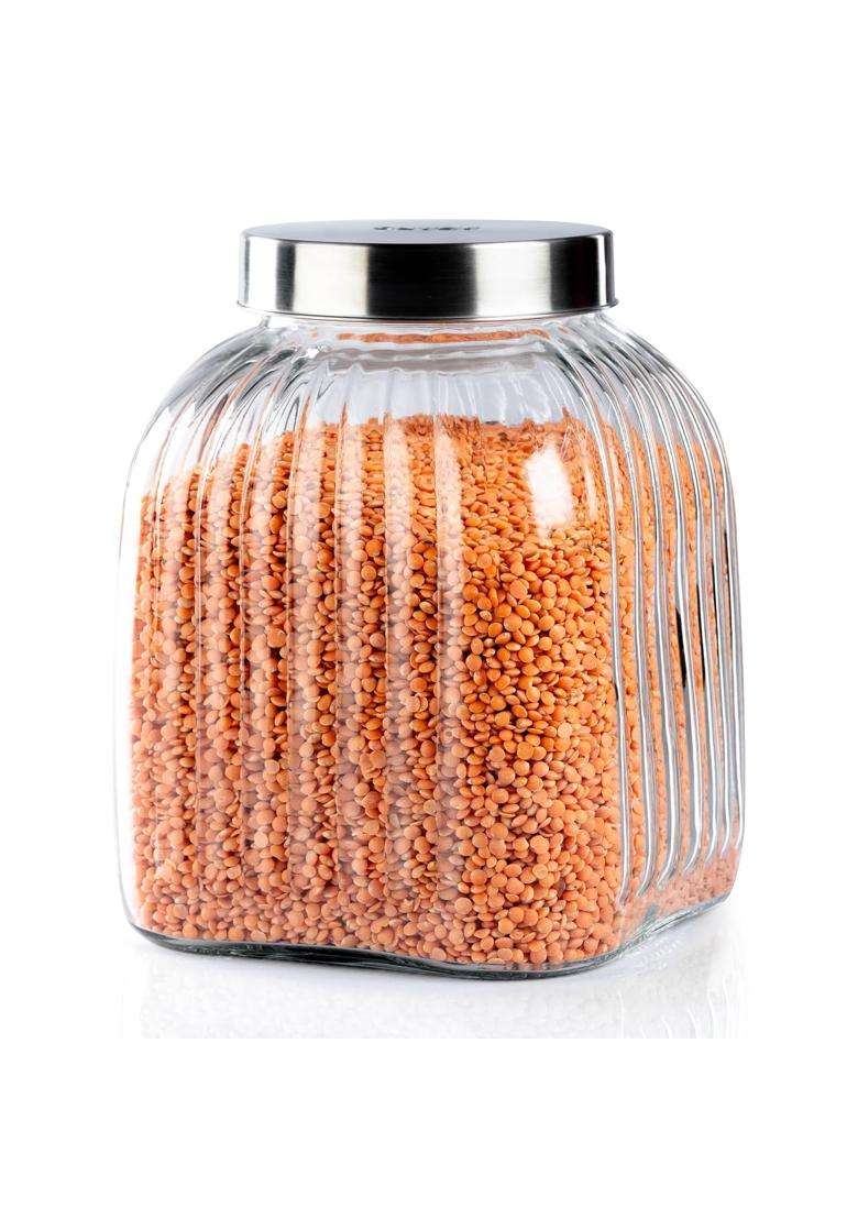 AGARO Elegant Glass Jar | 3500 ml | 118.3 fl oz - Indya