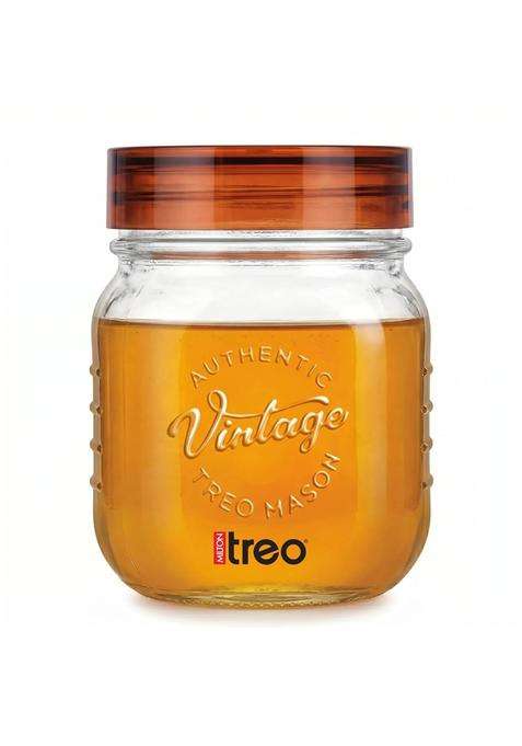 Treo By Milton Vintage Glass Jar with Plastic Lid | 500 ml | 16.9 fl oz | Food Safe