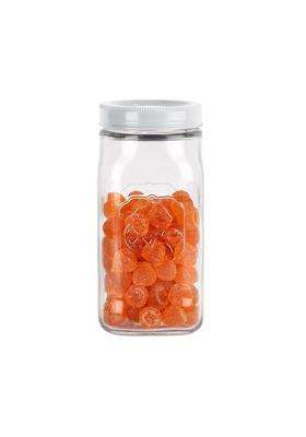 CELLO Classic Glass Food Storage Jar for Kitchen White | 1000 ml | 33.8 fl oz | Lead Free