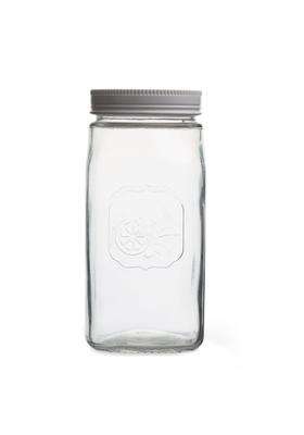 CELLO Classic Glass Food Storage Jar for Kitchen White | 2000 ml | 67.6 fl oz | Lead Free