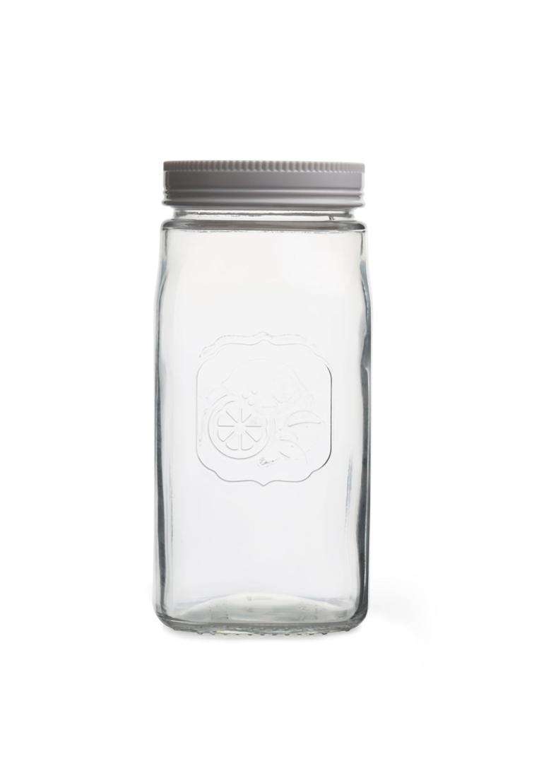 CELLO Classic Glass Food Storage Jar for Kitchen White | 2000 ml | 67.6 fl oz | Lead Free - Indya