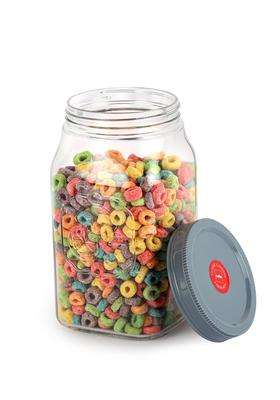 CELLO Classic Glass Food Storage Jar for Kitchen Grey | 2000 ml | 67.6 fl oz | Lead Free