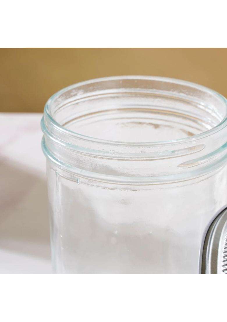 Nestasia Glass Containers for Kitchen Set | 400 ml | 13.5 fl oz | 6-Piece Set | With Lid - Indya
