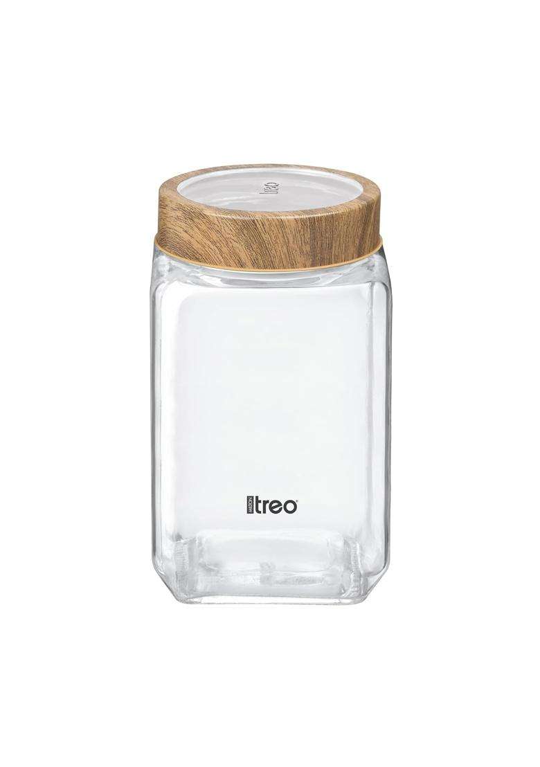 Treo By Milton Woody Cube Storage Container | 1000 ml | 33.8 fl oz - Indya