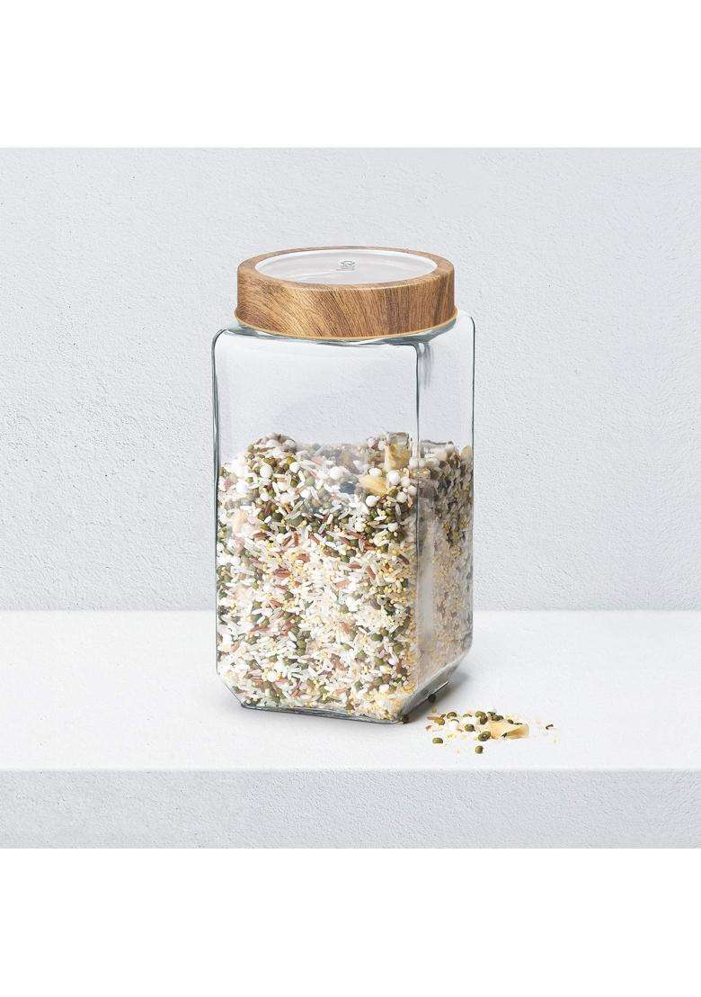 Treo By Milton Woody Cube Storage Container | 1000 ml | 33.8 fl oz - Indya