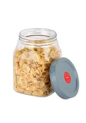CELLO Classic Glass Food Storage Jar for Kitchen Grey | 1500 ml | 50.7 fl oz | Lead Free