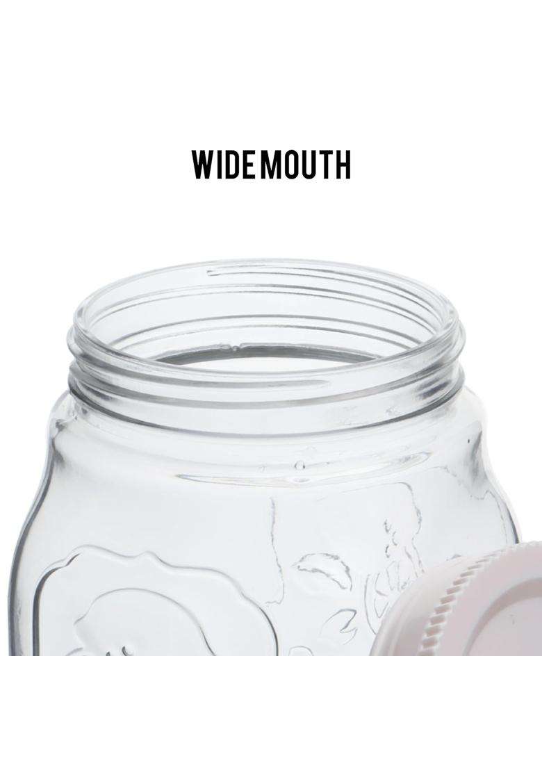 CELLO Classic Glass Food Storage Jar for Kitchen Grey | 1500 ml | 50.7 fl oz | Lead Free - Indya