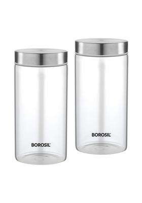 Borosil Endura Jar Set X | 1200 ml | 40.6 fl oz | Dishwasher Safe | Microwave Safe | With Lid