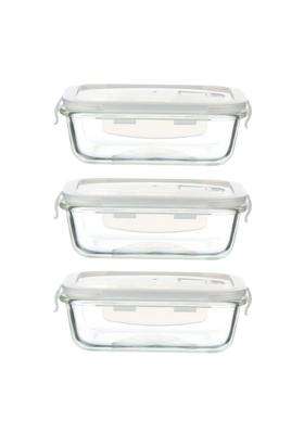 Femora Borosilicate Glass Containers for Kitchen | 1000 ml | 33.8 fl oz | 2-Piece Set | Microwave Safe