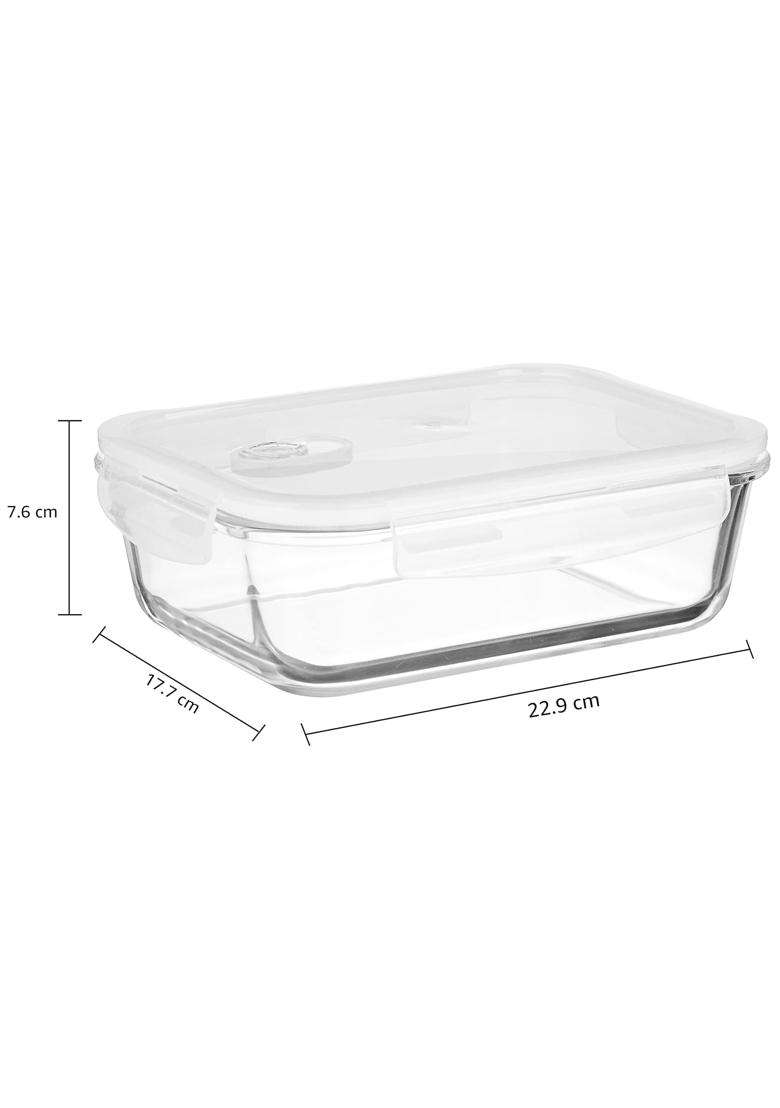 Solimo Amazon Brand Solimo Borosilicate Glass Container with Air-Vent Lid | 500 ml | 16.9 fl oz - Indya