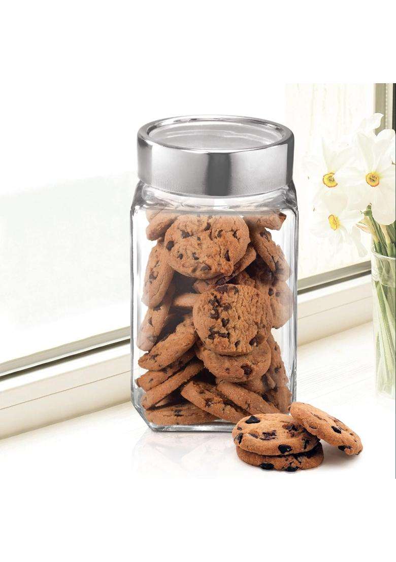 Treo By Milton Cube Storage Glass Jar | 1000 ml | 33.8 fl oz | 6-Piece Set | BPA Free - Indya