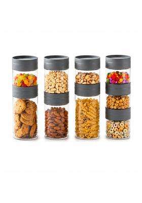 CELLO Modustack Pet Storage Jar for Kitchen Pcs | 1000 ml | 33.8 fl oz | 9-Piece Set