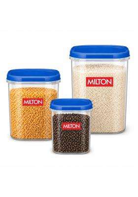 MILTON Quadra Modular Multi-Purpose Plastic Containers with Lid | 2 L | 2.1 Qt | 3-Piece Set