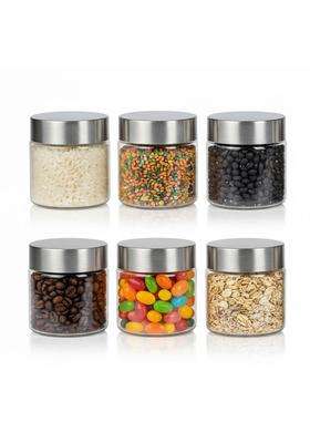 PEARLPET Plus Range Plastic Storage Containers for Kitchen Airtight | 200 ml | 6.8 fl oz | 6-Piece Set | BPA Free | Food Safe