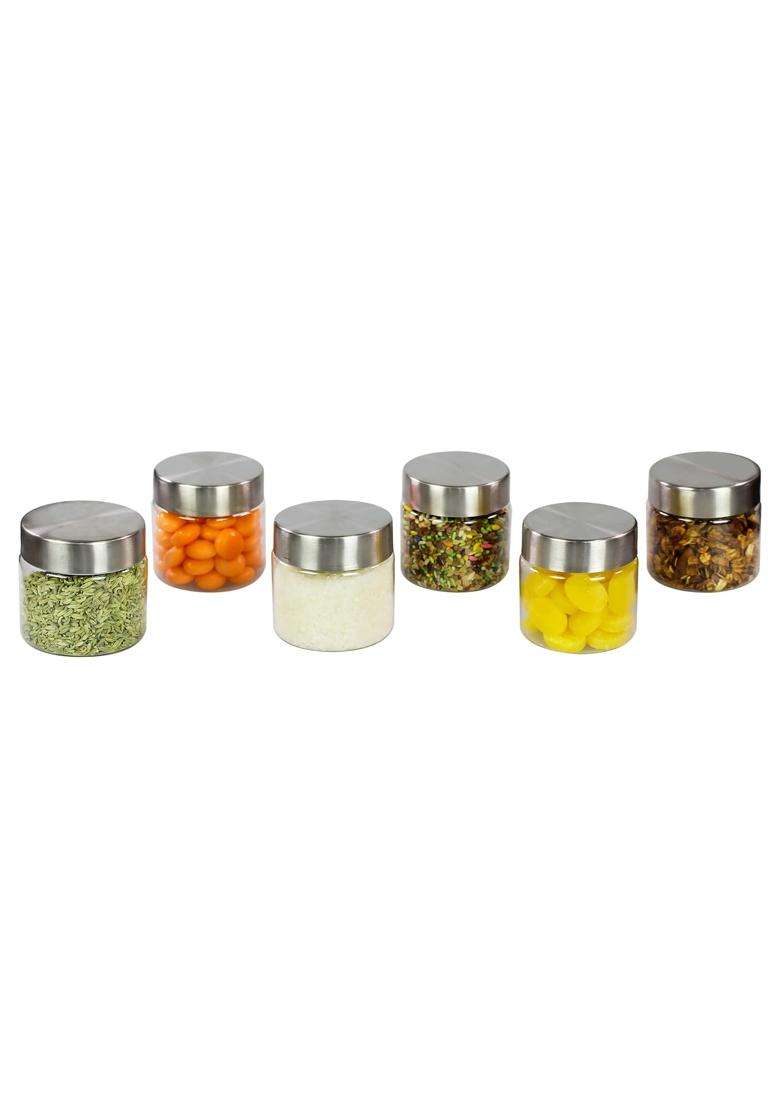 PEARLPET Plus Range Plastic Storage Containers for Kitchen Airtight | 200 ml | 6.8 fl oz | 6-Piece Set | BPA Free | Food Safe - Indya