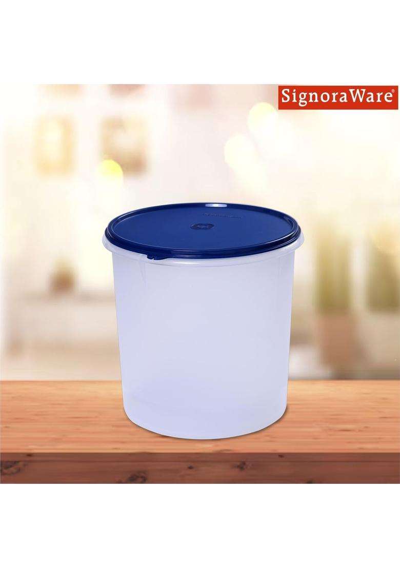 SIGNORA WARE Signoraware Storewell BPA Free Plastic Round Container with Lid | 5.5 L | 5.8 Qt | Leak Proof - Indya