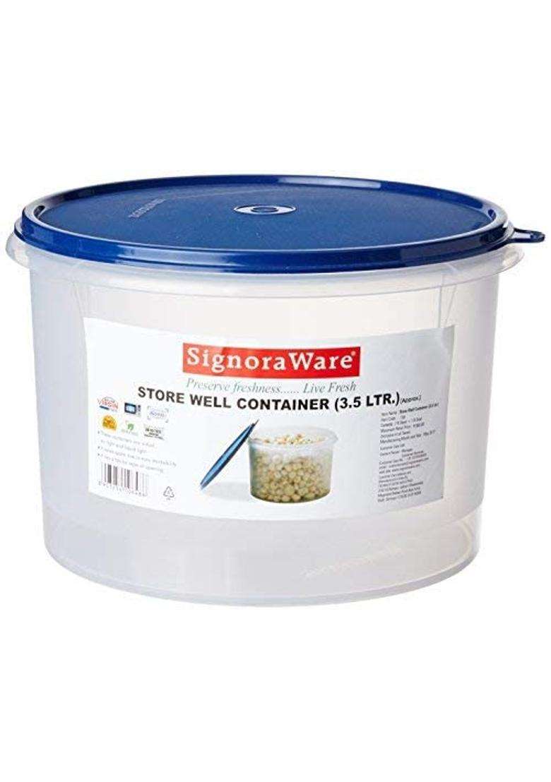 SIGNORA WARE Signoraware Storewell BPA Free Plastic Container | 3.5 L | 3.7 Qt | Leak Proof - Indya