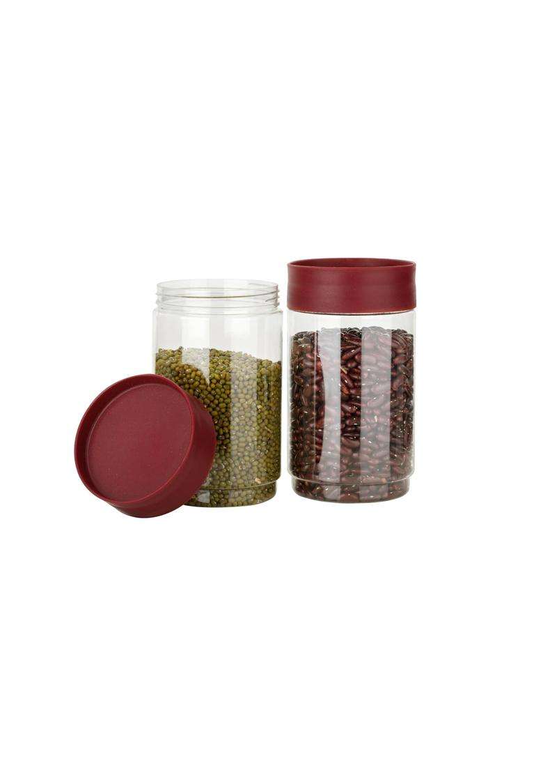 Clazkit Eazystack Airtight Storage Container Jar | 1500 ml | 50.7 fl oz | 2-Piece Set | BPA Free - Indya