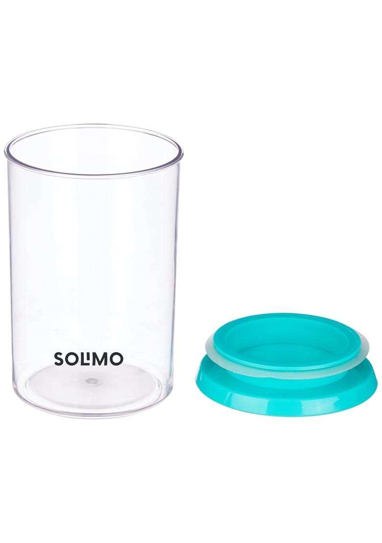 Solimo Amazon Brand Solimo Plastic Storage Jar and Container Set I Air Tight and BPA | 500 ml | 16.9 fl oz | 4-Piece Set - Indya