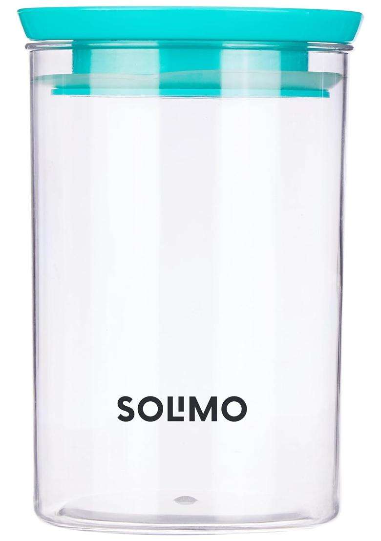 Solimo Amazon Brand Solimo Plastic Storage Jar and Container Set I Air Tight and BPA | 500 ml | 16.9 fl oz | 4-Piece Set - Indya