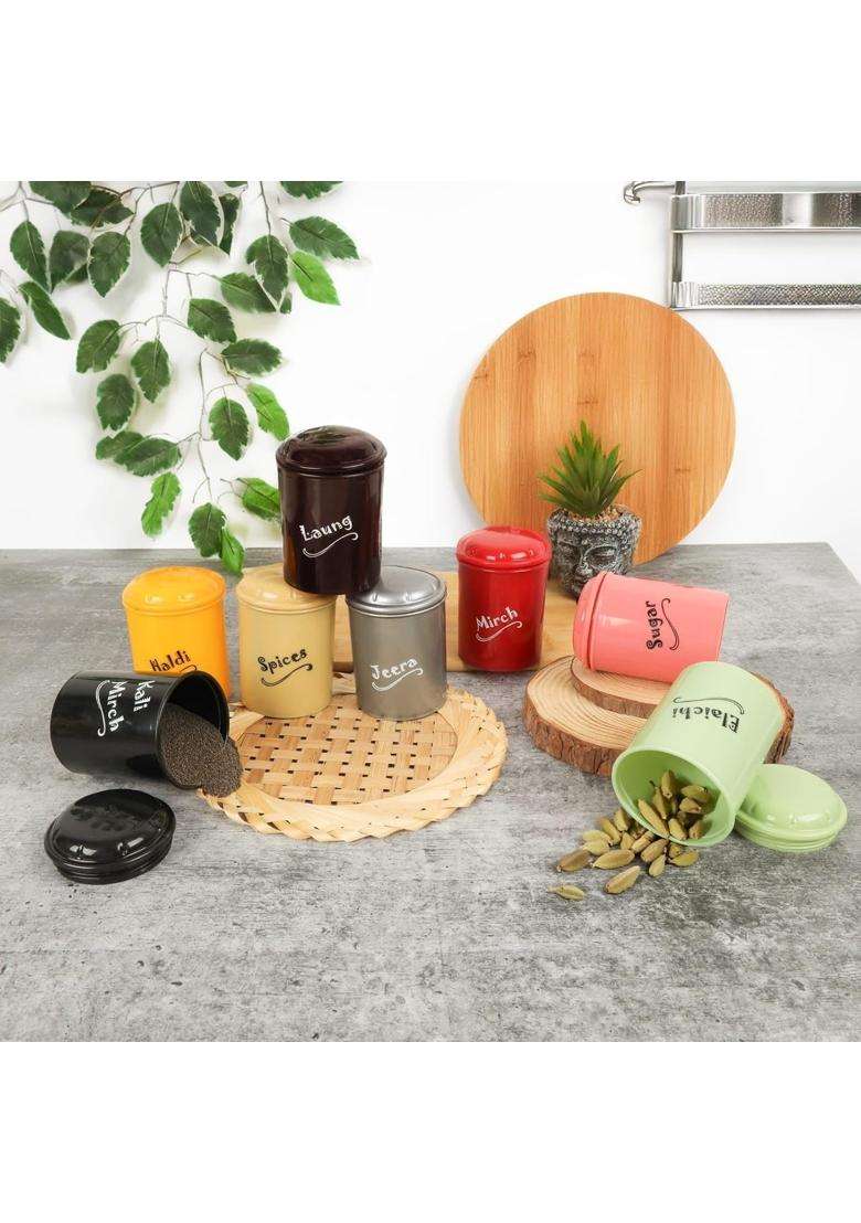 Clazkit Plastic Spice Jar | 300 ml | 10.1 fl oz | 8-Piece Set | BPA Free - Indya