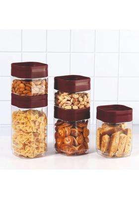 CELLO Modustack Square Storage Containers | 300 ml | 10.1 fl oz | 3-Piece Set | Food Safe