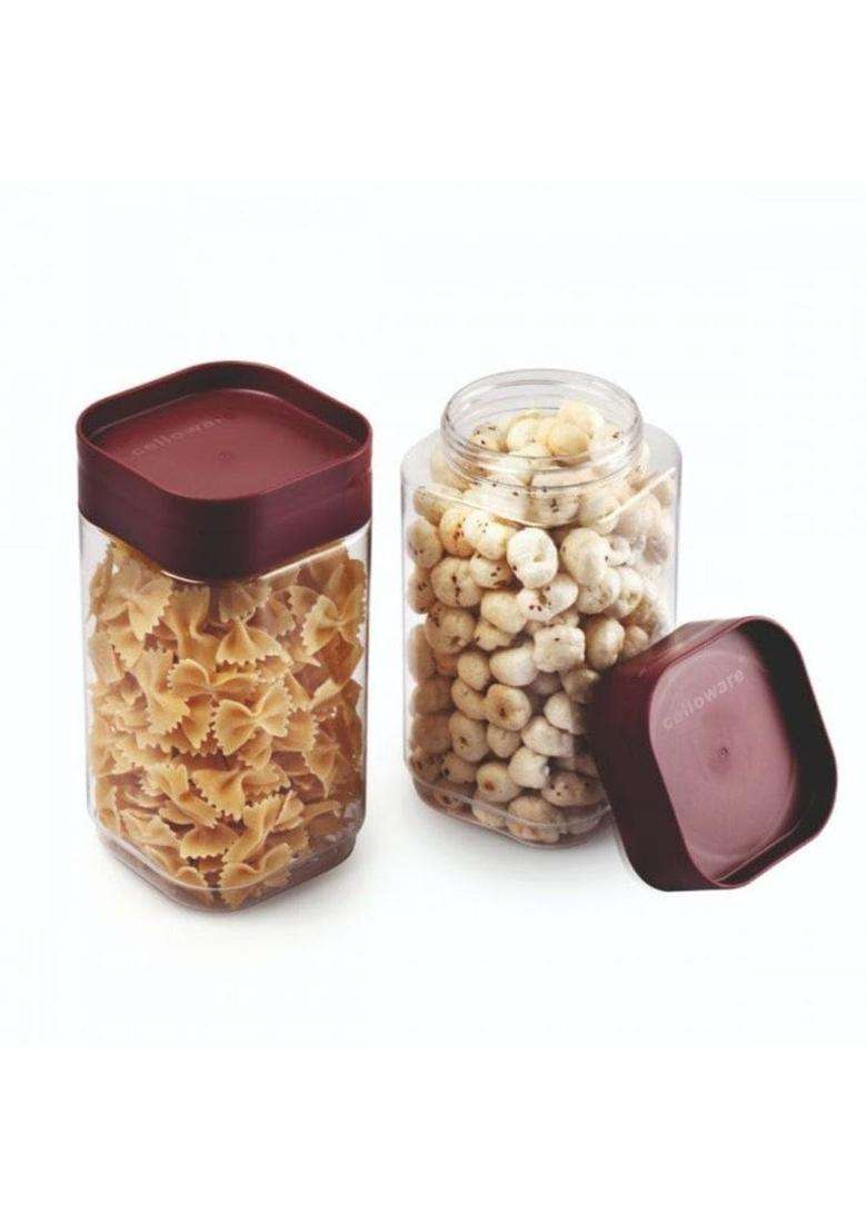CELLO Modustack Square Storage Containers | 300 ml | 10.1 fl oz | 3-Piece Set | Food Safe - Indya