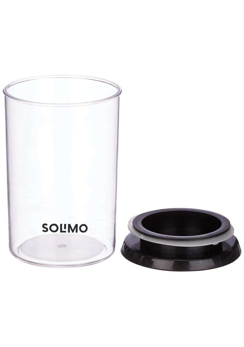 Solimo Amazon Brand Solimo Plastic Storage Jar and Container Set I Air Tight and BPA | 500 ml | 16.9 fl oz | 4-Piece Set - Indya